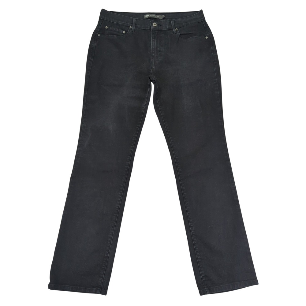 Levi's 505 Straight Leg‎ Women Jeans Black Size 10 Stretch